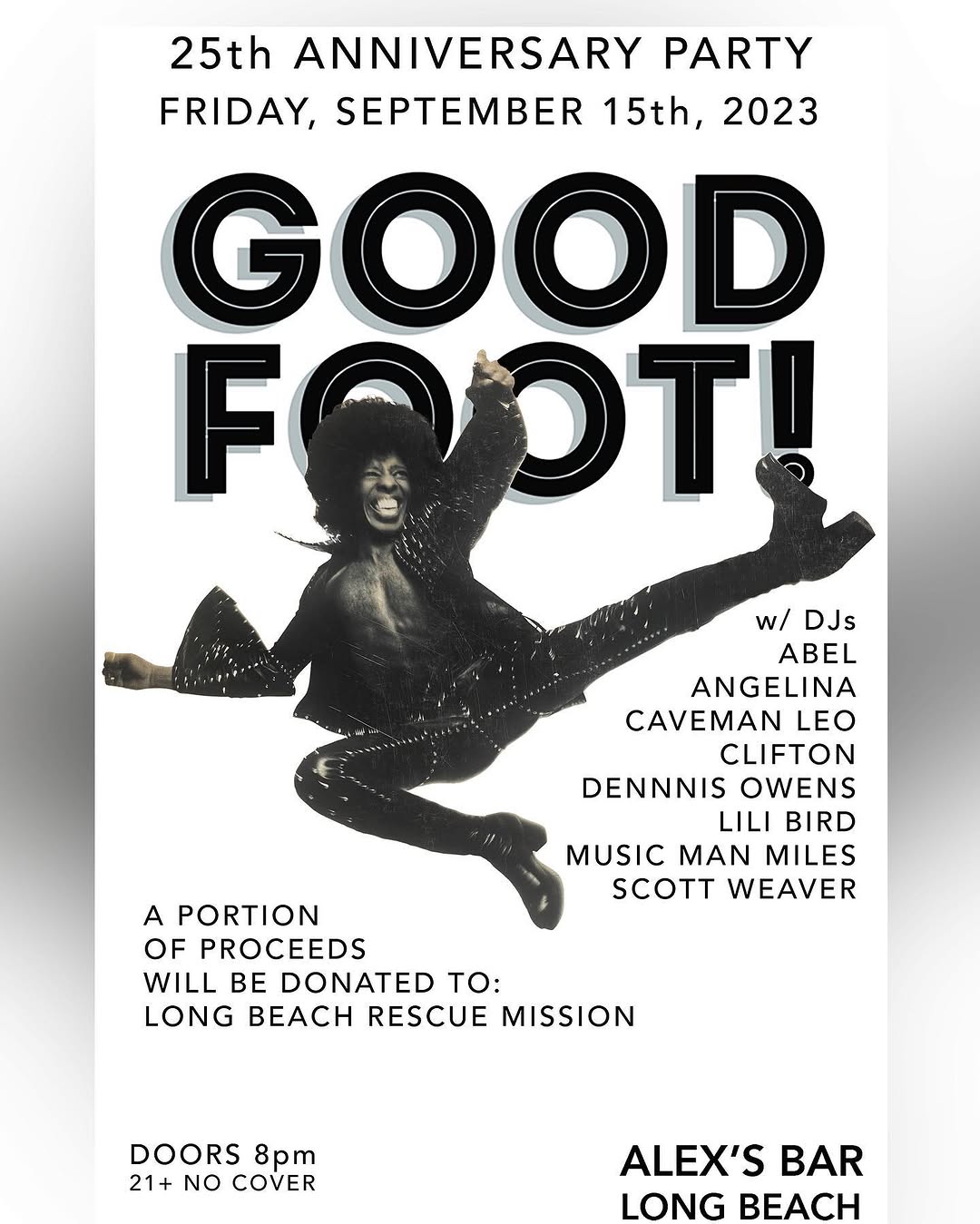 Good Foot flyer, 5 September 2023