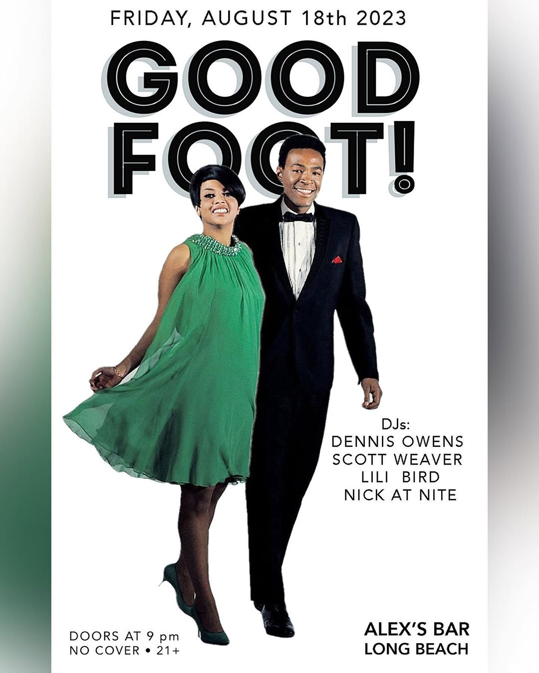 Good Foot flyer, 18 August 2023