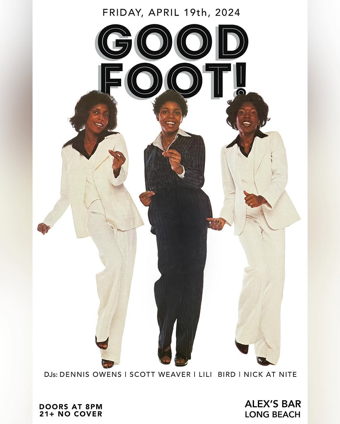 Good Foot flyer, 12 April 2024