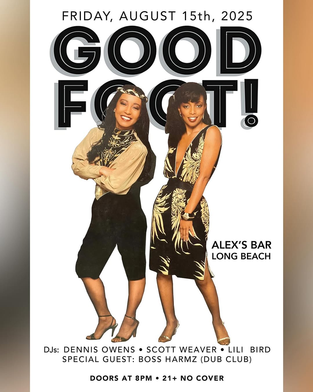 Good Foot flyer, 8 August 2025